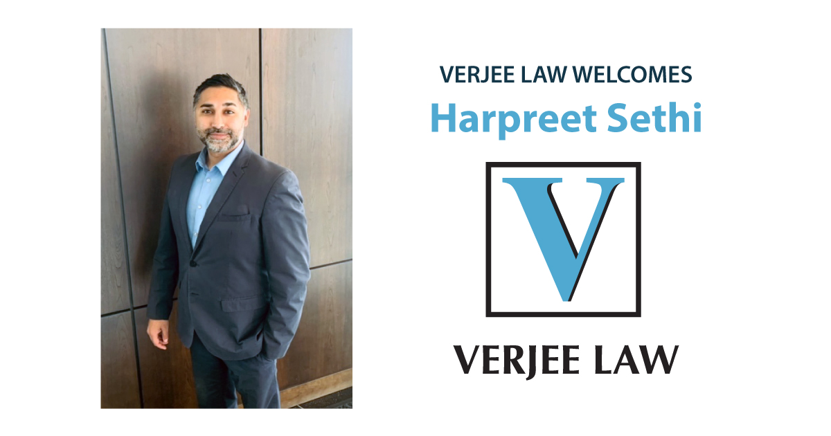 Verjee Law Welcomes Associate Harpreet Sethi