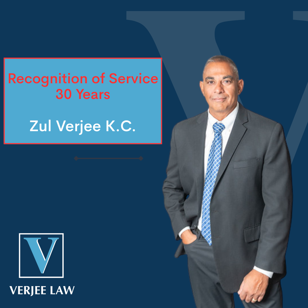 Zul Verjee K.C. Service Award – 30 Years
